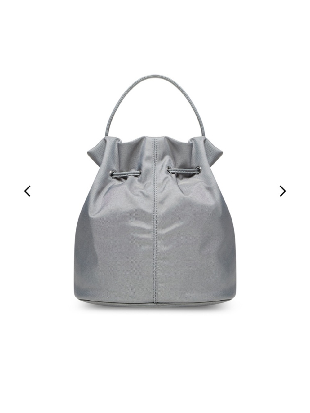 BALENCIAGA WOMEN'S WHEEL SMALL DRAWSTRING BUCKET BAG IN GREY - Picture 2 of 11